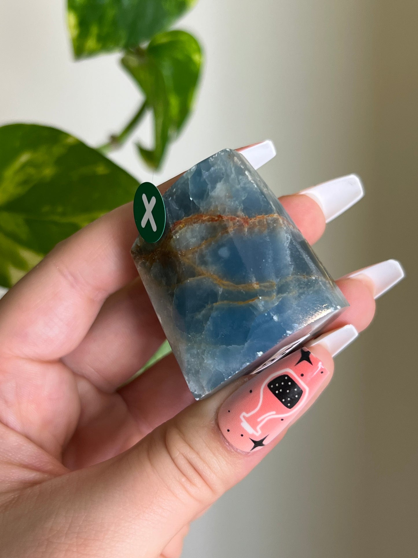 Blue Lemurian Aquatine Calcite Gusher - X 🍬