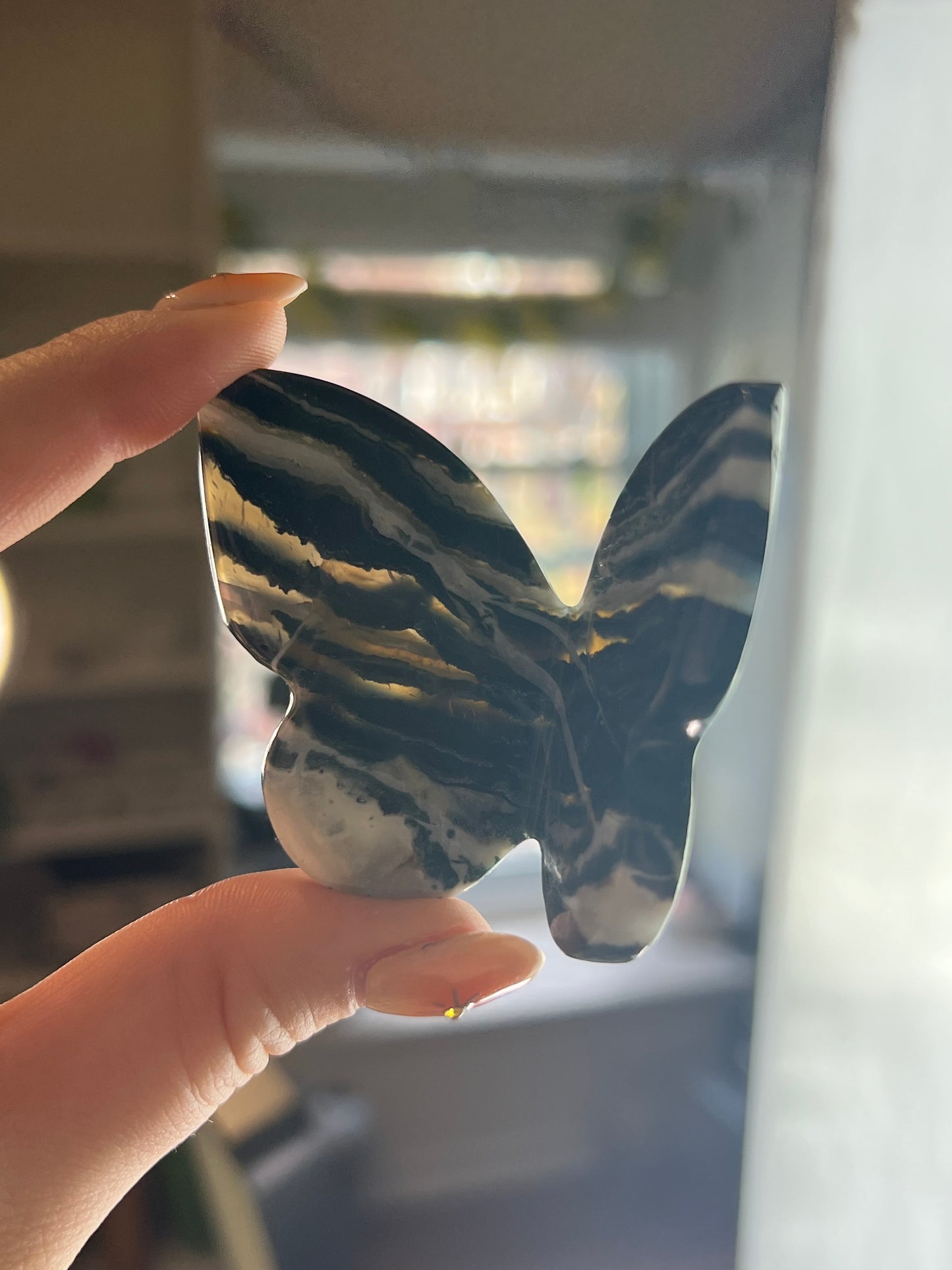 Green Sardonyx 3D Butterfly