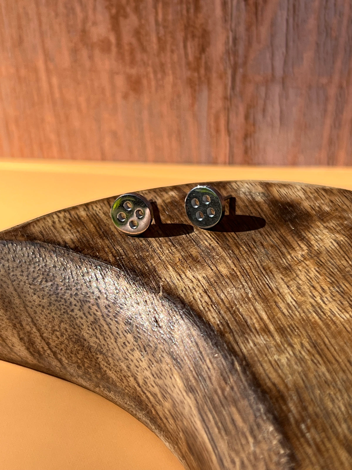 Button Coraline Silver Stainless Studs 🗝️