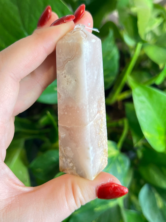 Pink Amethyst Sparkly Druzy Tower