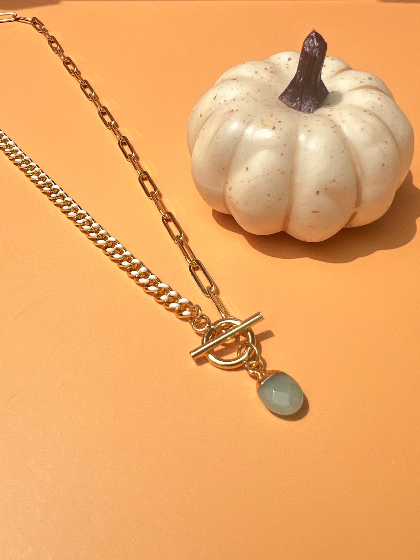 Green Aventurine Split Chain Necklace