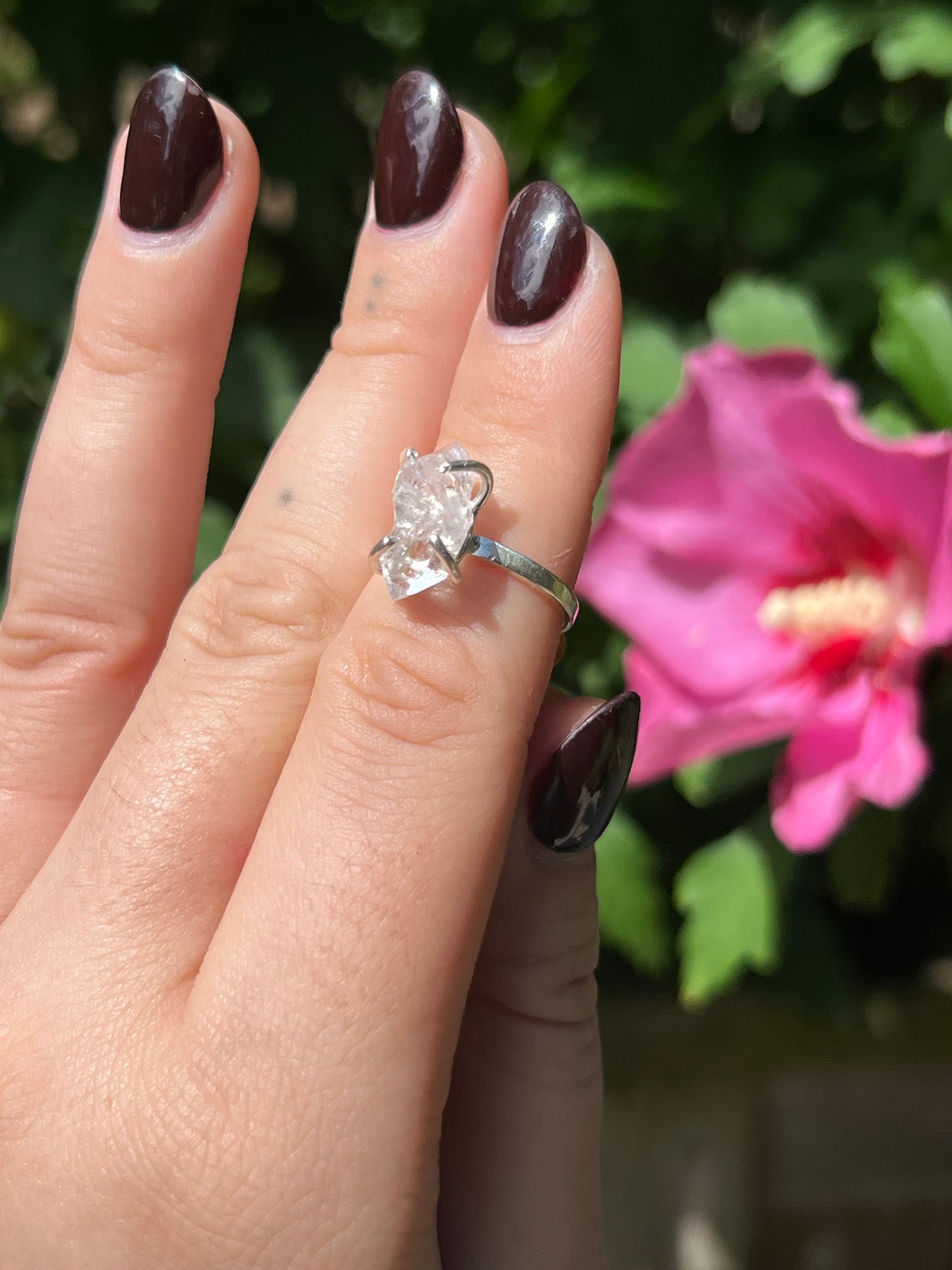 Herkimer Diamond Sterling Silver Ring | Size 5