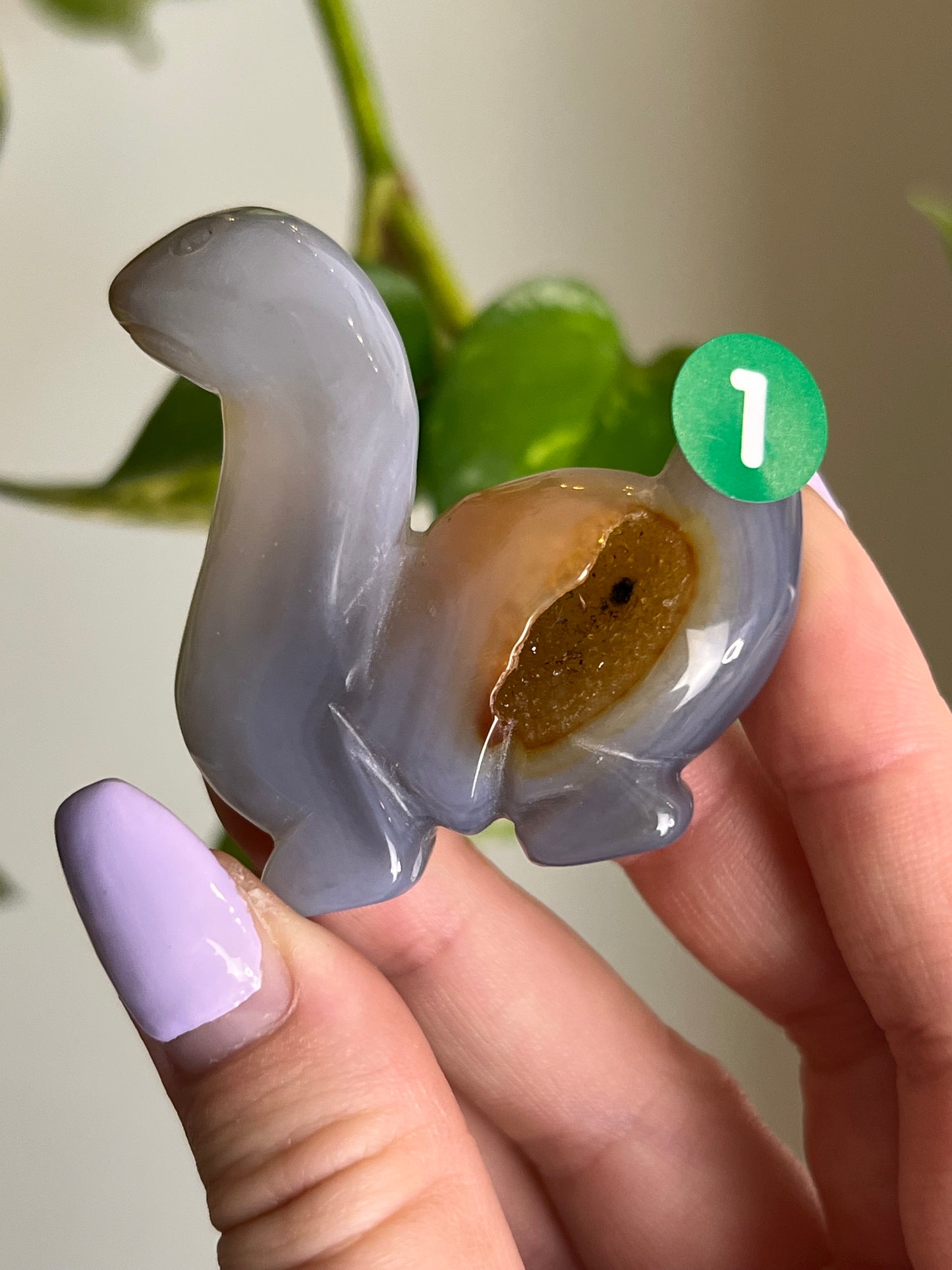 Druzy Agate Dinosaur - 1