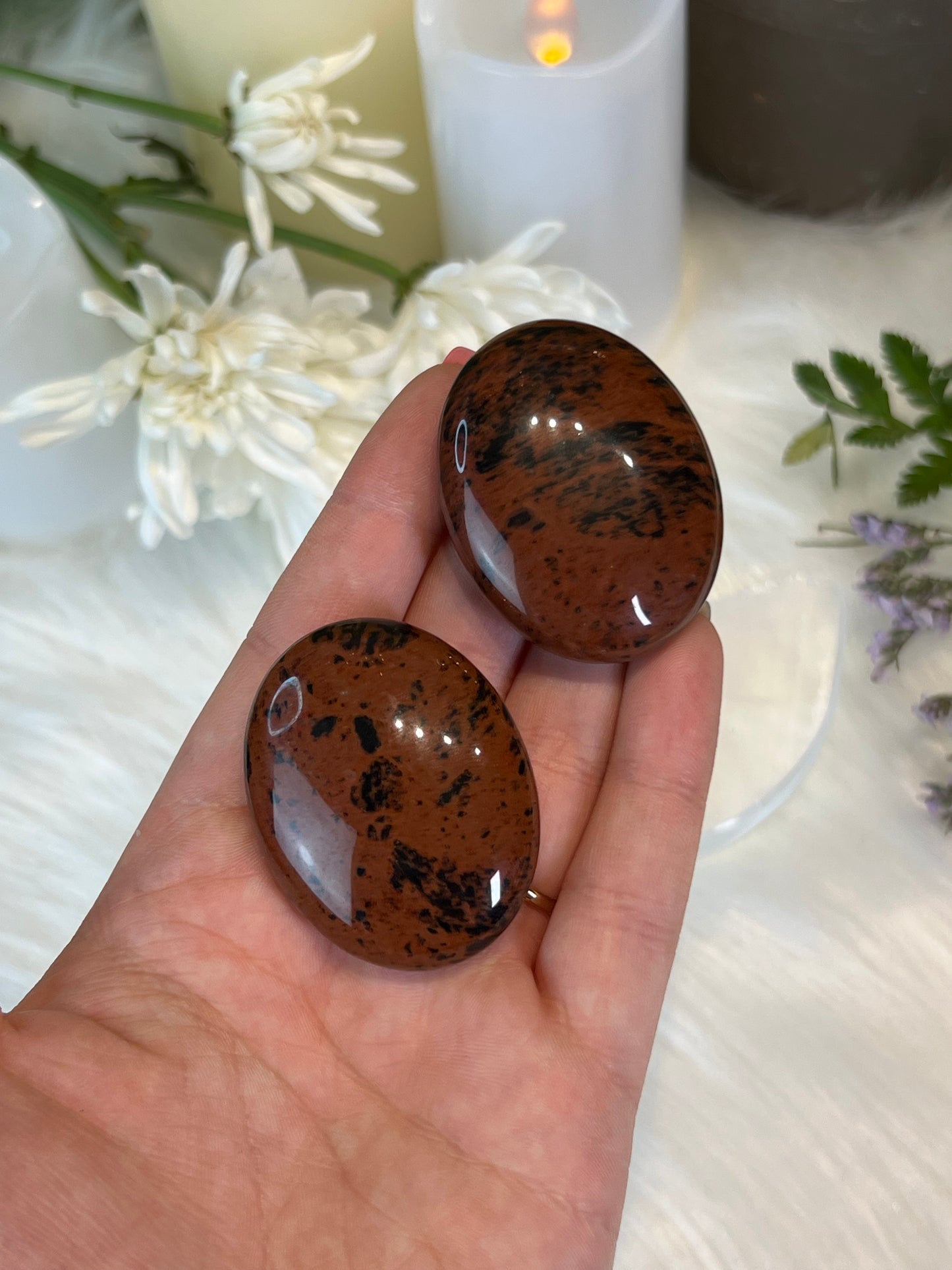 Mahogany Obsidian Small Palm Stone