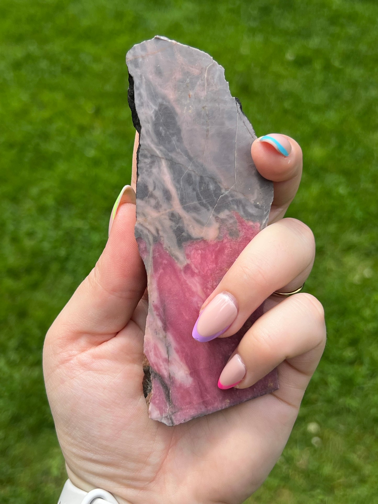 Pink Rhodonite Slab - Yukon 🇨🇦 - C