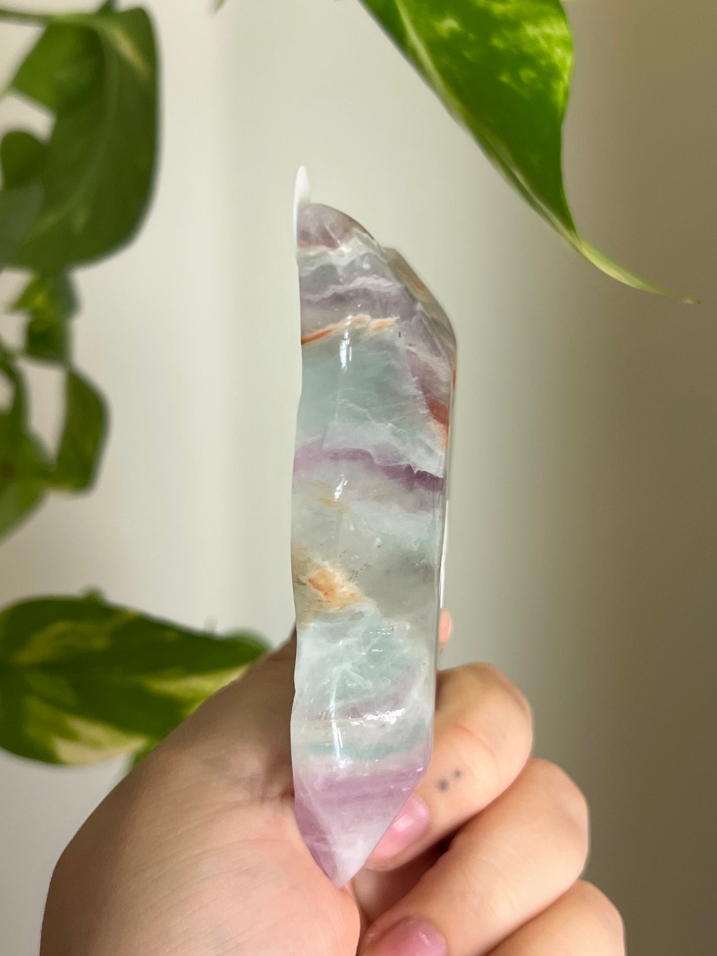 Rainbow Fluorite Butterfly Dish - L