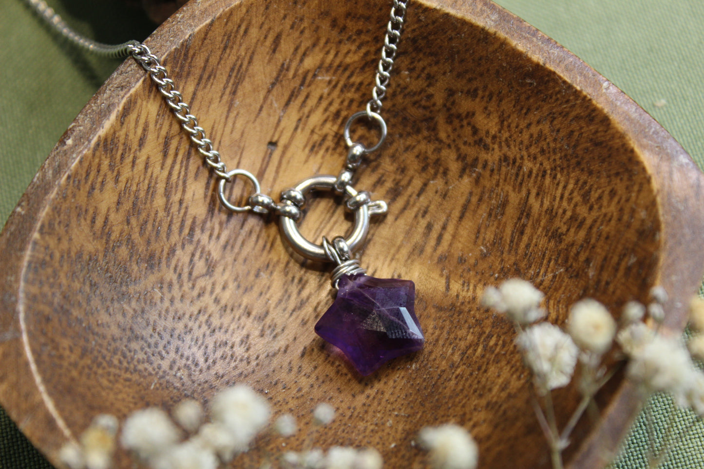 Amethyst Faceted Dainty Necklace