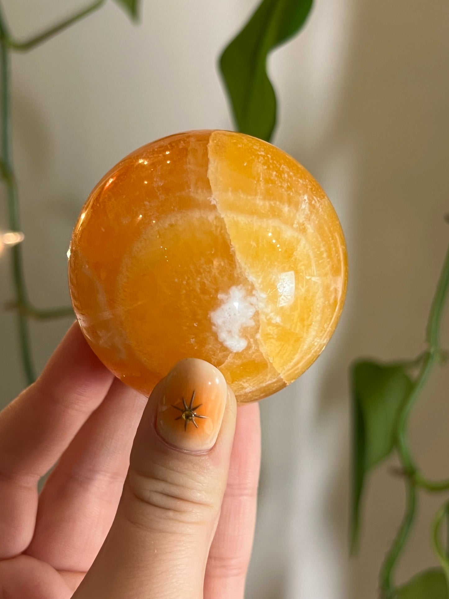 Orange Calcite Sphere R