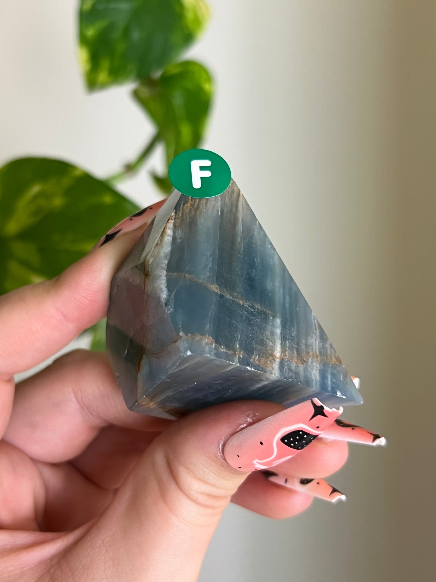 Blue Lemurian Aquatine Calcite Gusher - F 🍬