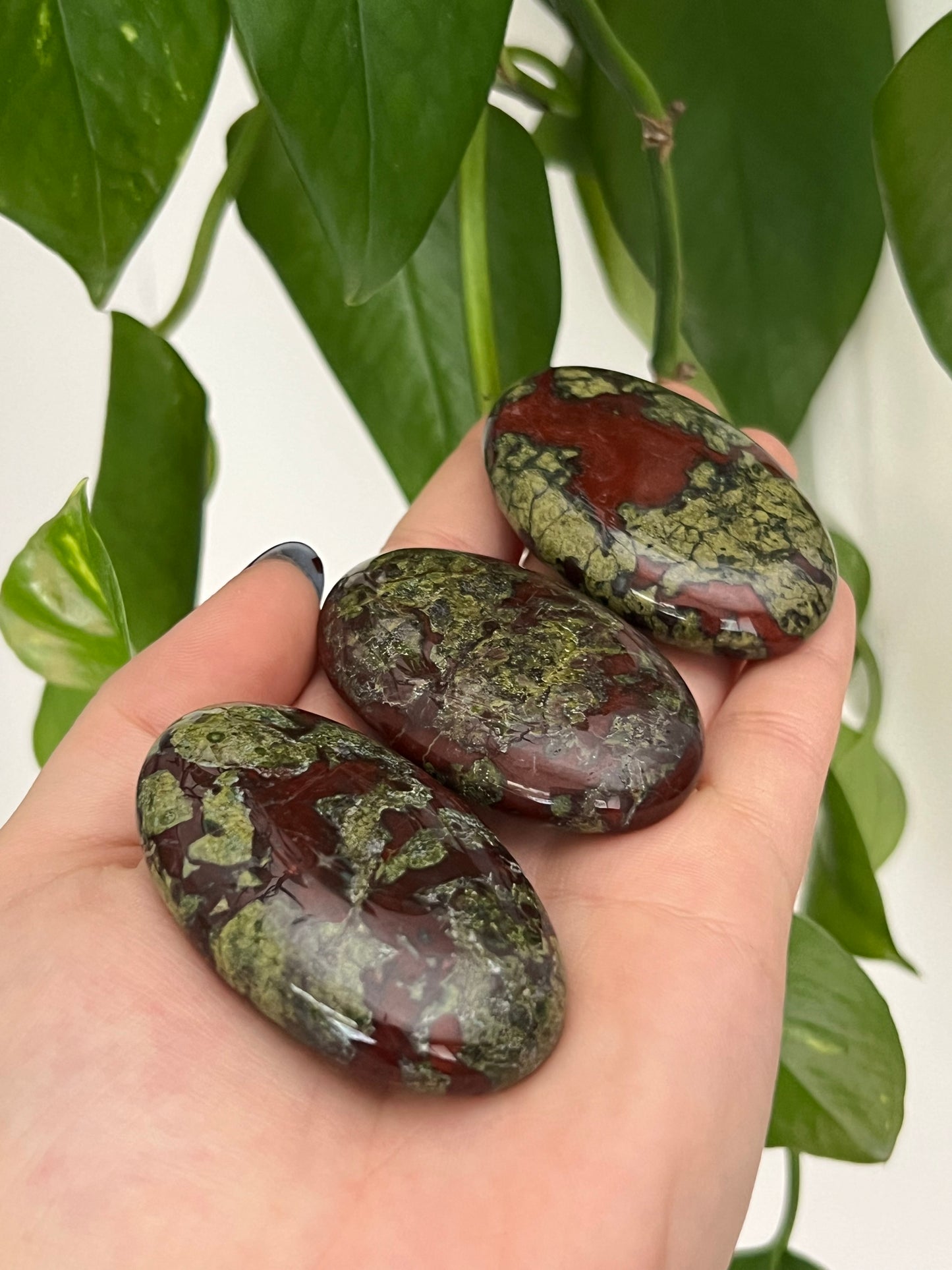 Dragons Blood Jasper Palm Stone