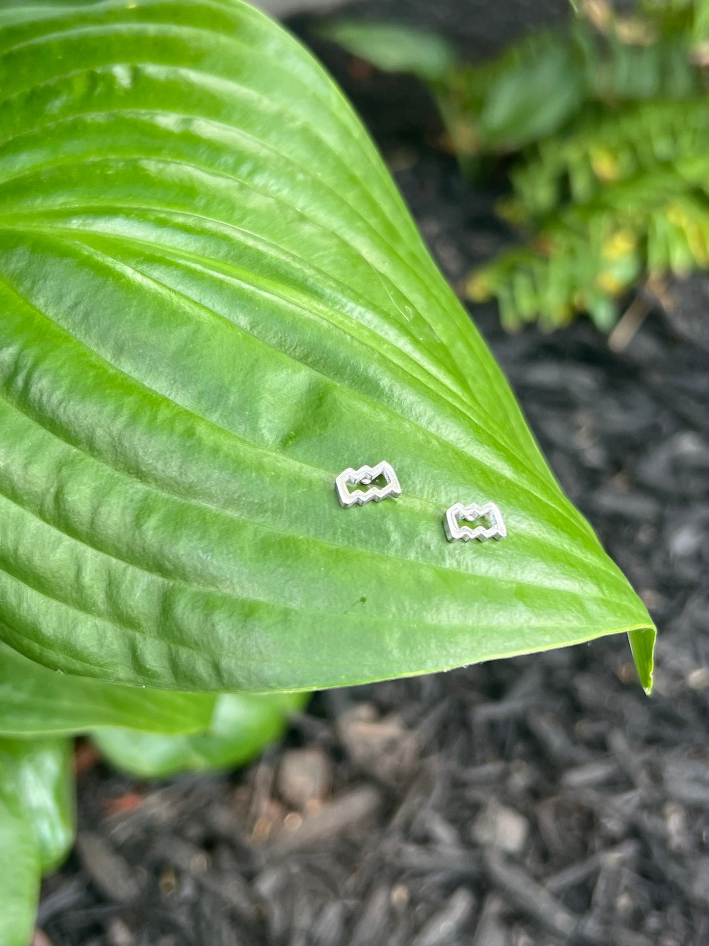 Aquarius Silver Zodiac Sign Studs ♒️