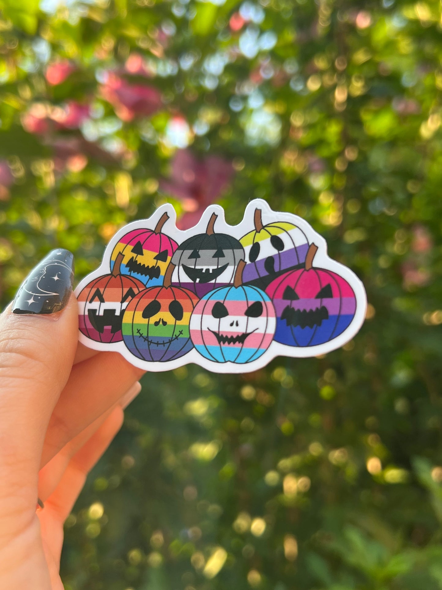 Pride Rainbow Pumpkin Sticker