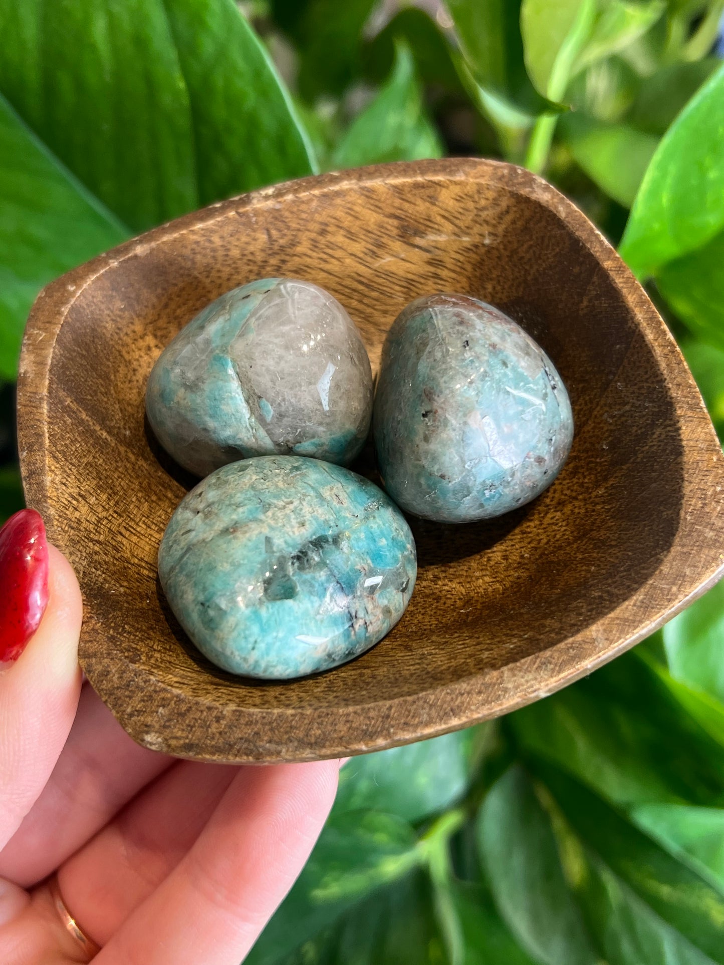 Amazonite x Smoky Quartz Tumbled