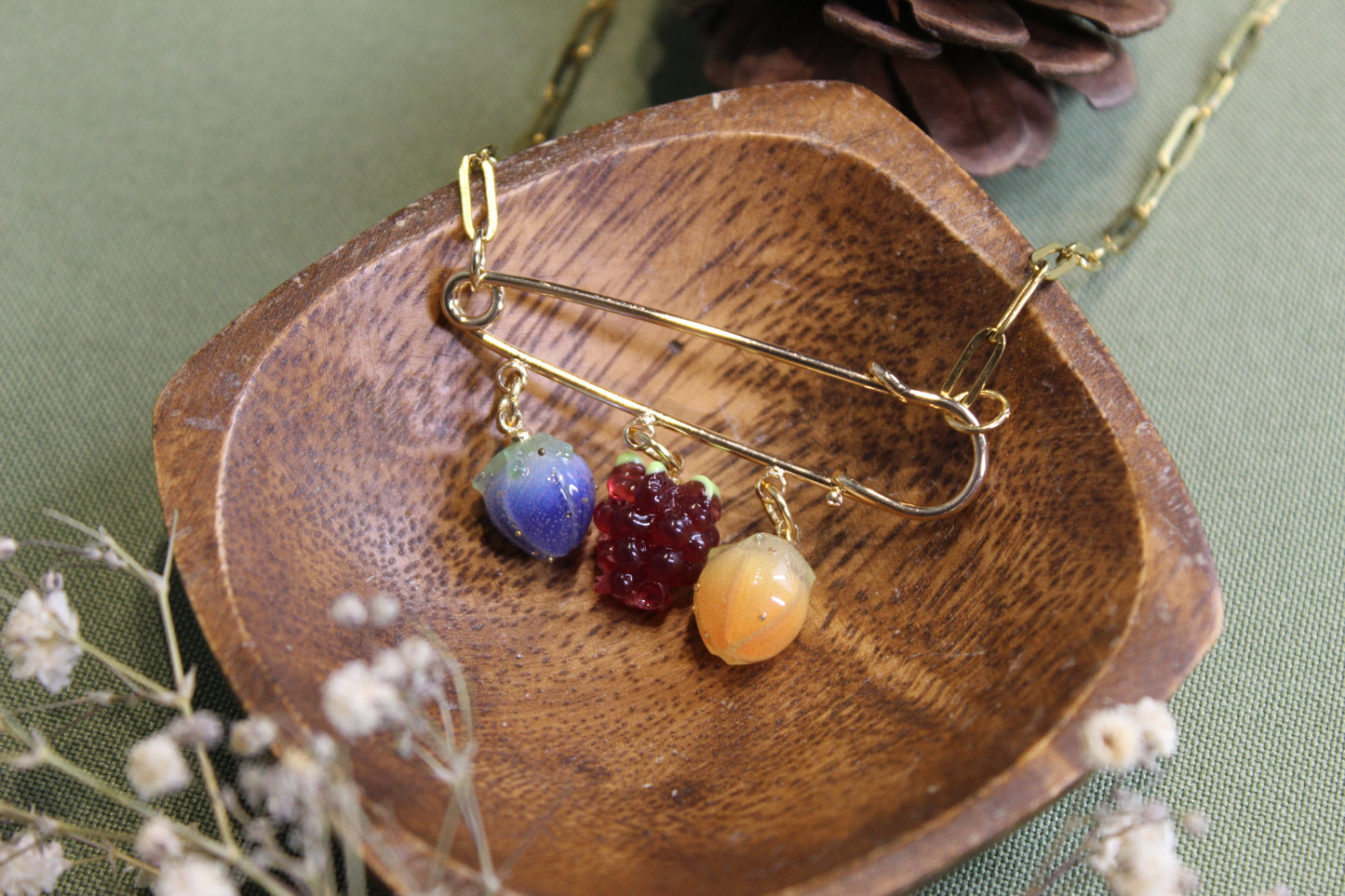 Fruit Charm Gold Necklace