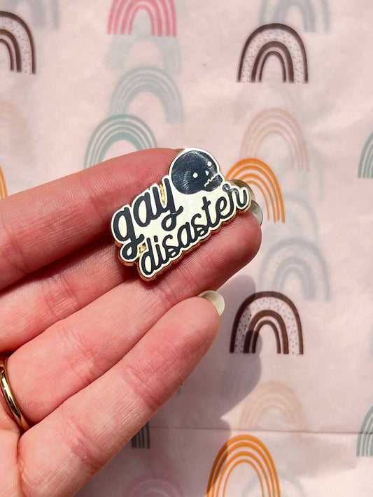 Gay Disaster Pin
