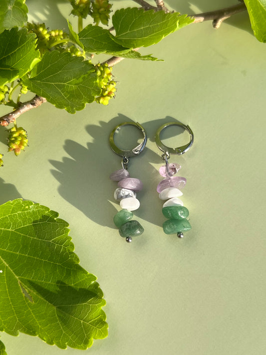 Genderqueer Pride Flag Huggie Earrings