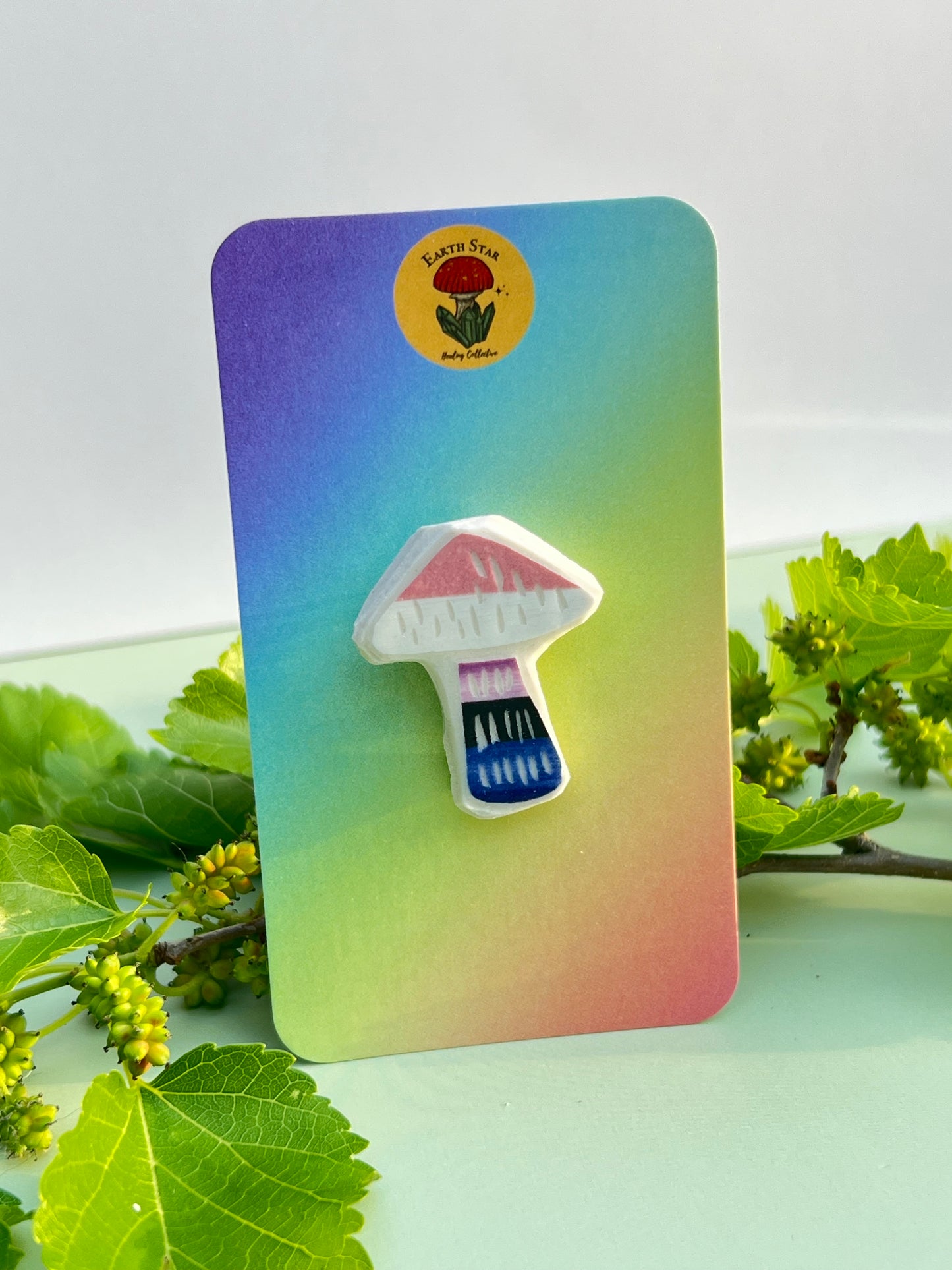 Mushroom Pride Flag Clay Pins 🍄🌈 9 Flags