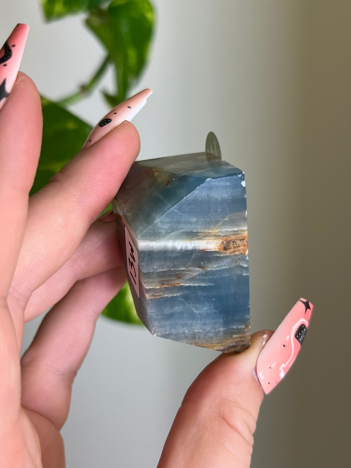 Blue Lemurian Aquatine Calcite Gusher - W 🌊