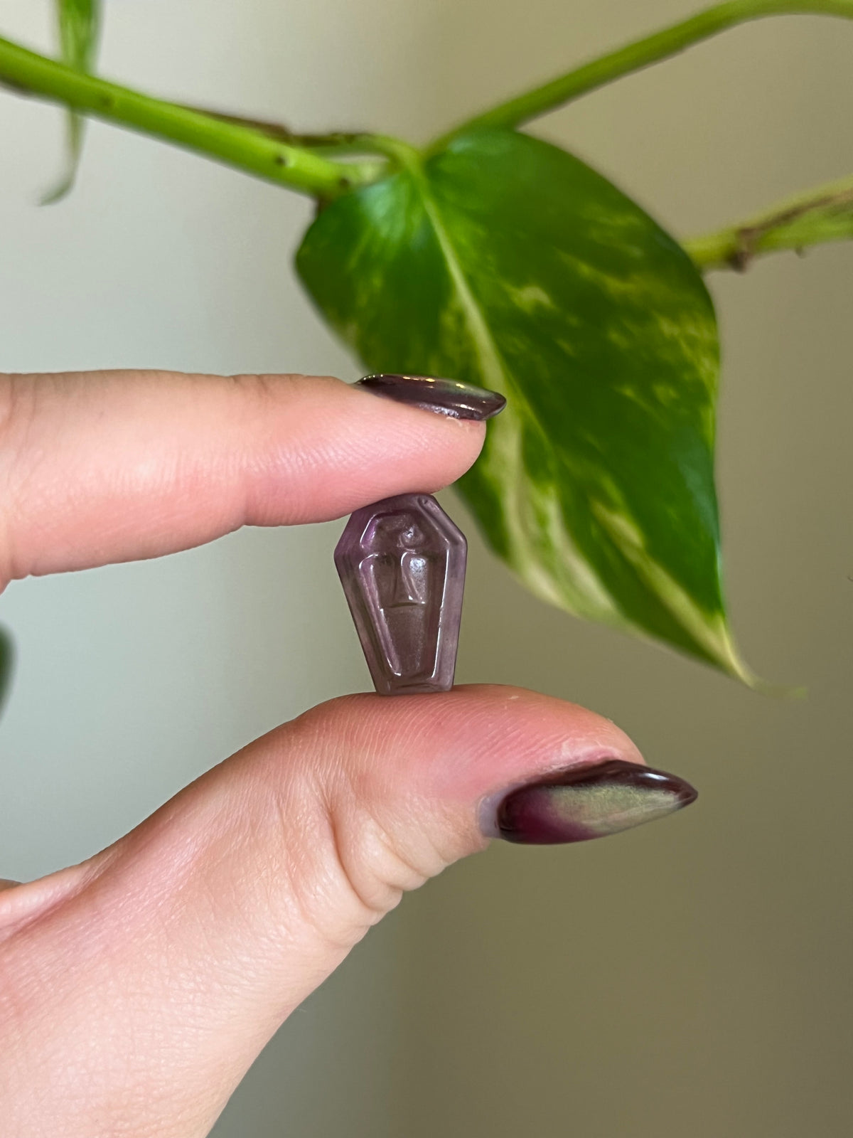 Rainbow Fluorite Mini Coffin