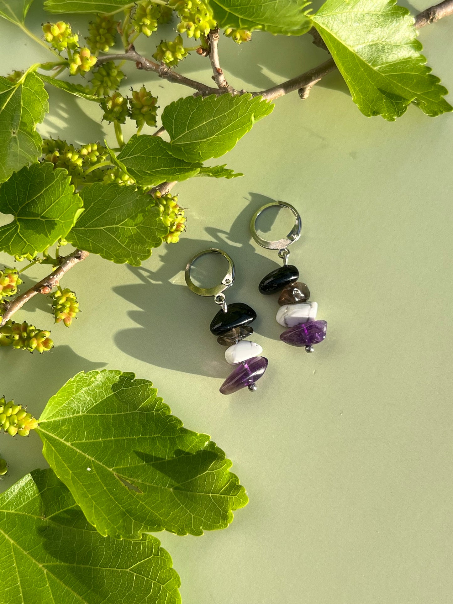 Asexual Pride Flag Huggie  Earrings