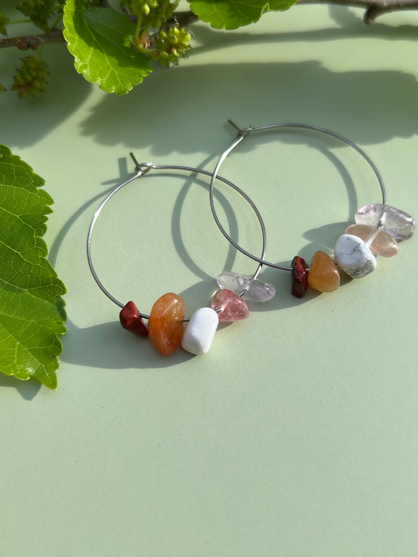 Lesbian Pride Flag Hoop Earrings
