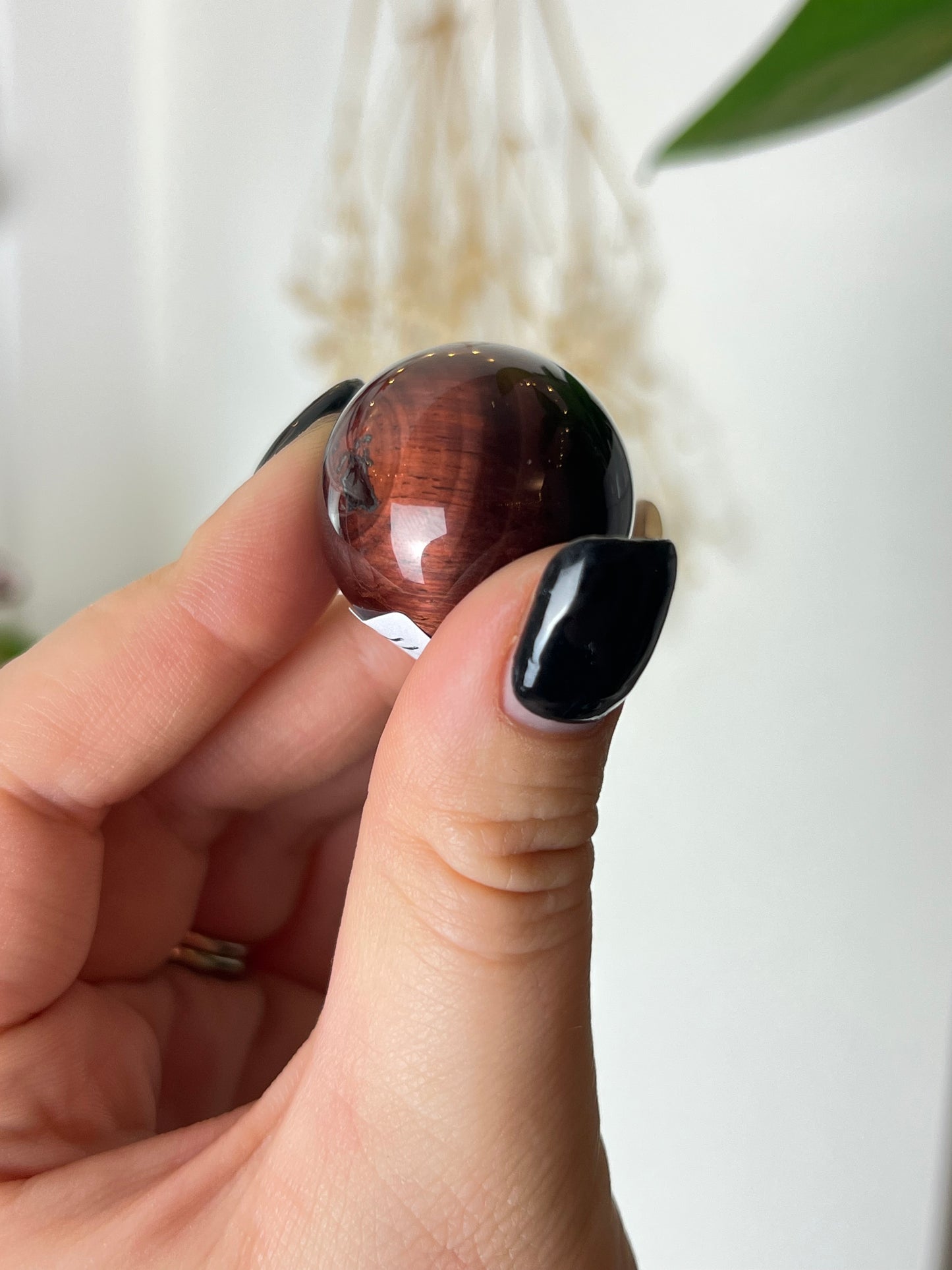 Flashy Red Tigers Eye Small Sphere