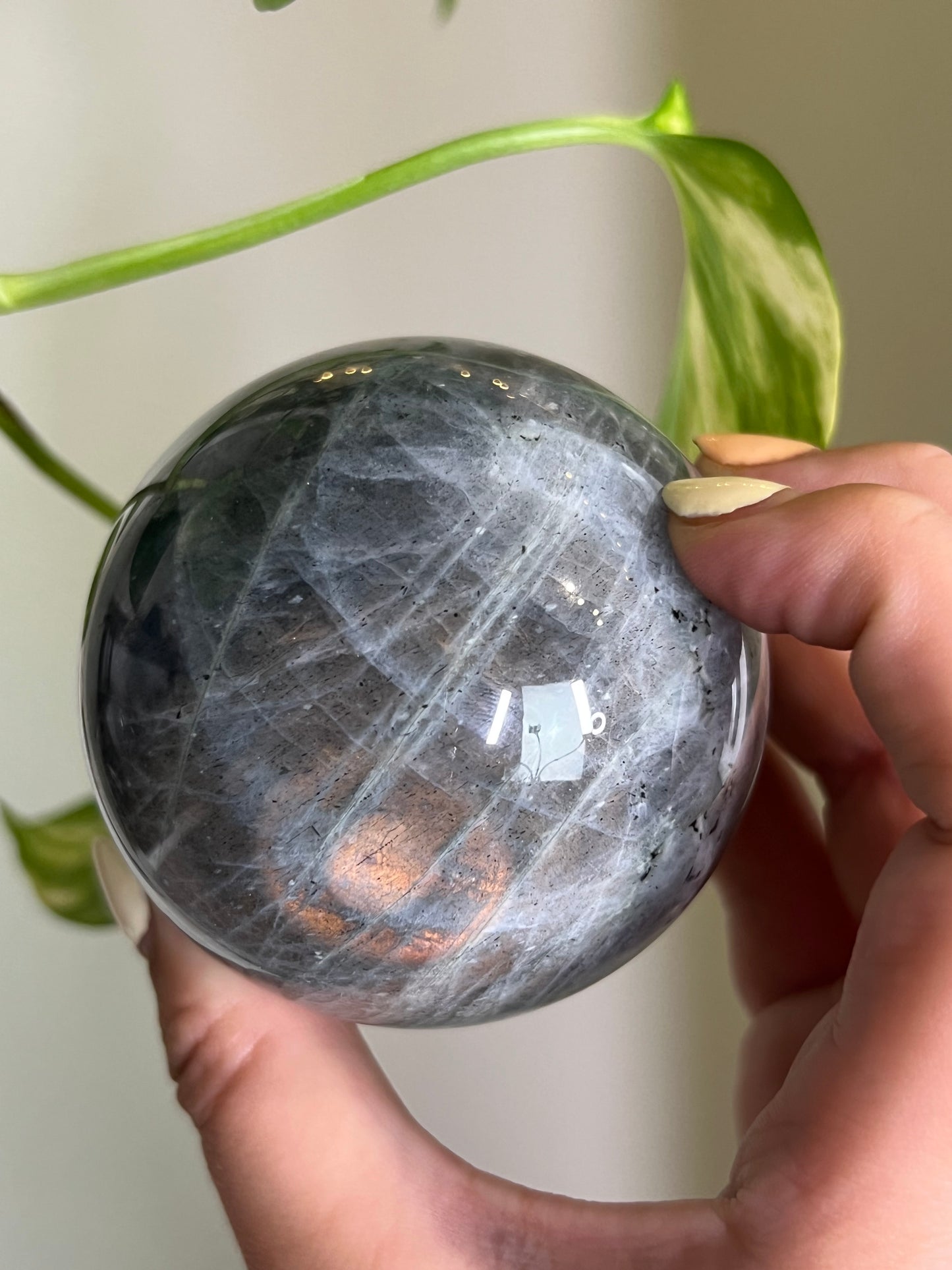 Flashy Sunset Labradorite Sphere - K