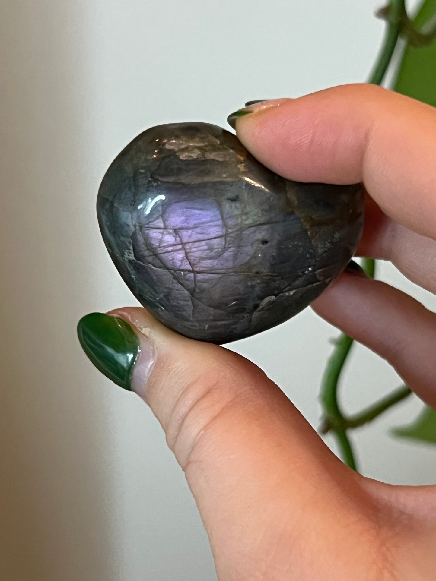 Purple Labradorite Heart