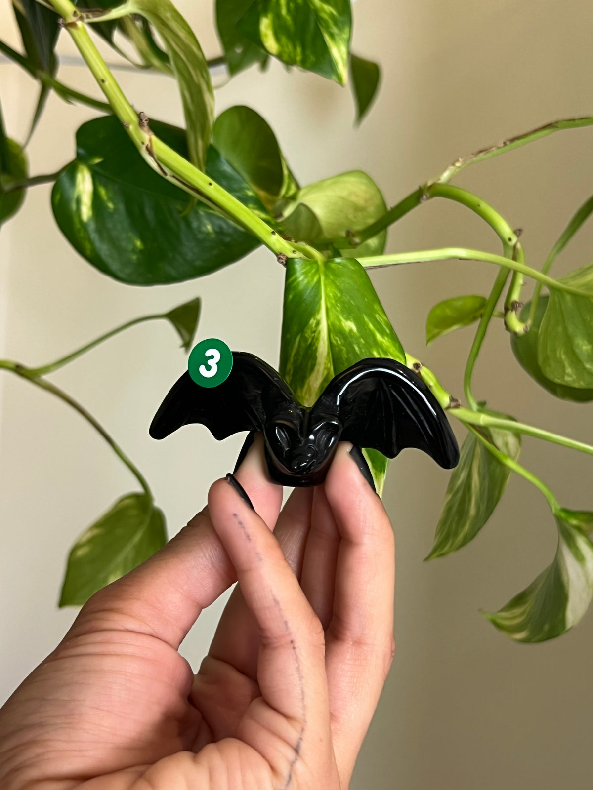 Black Obsidian 3D Bat - 3