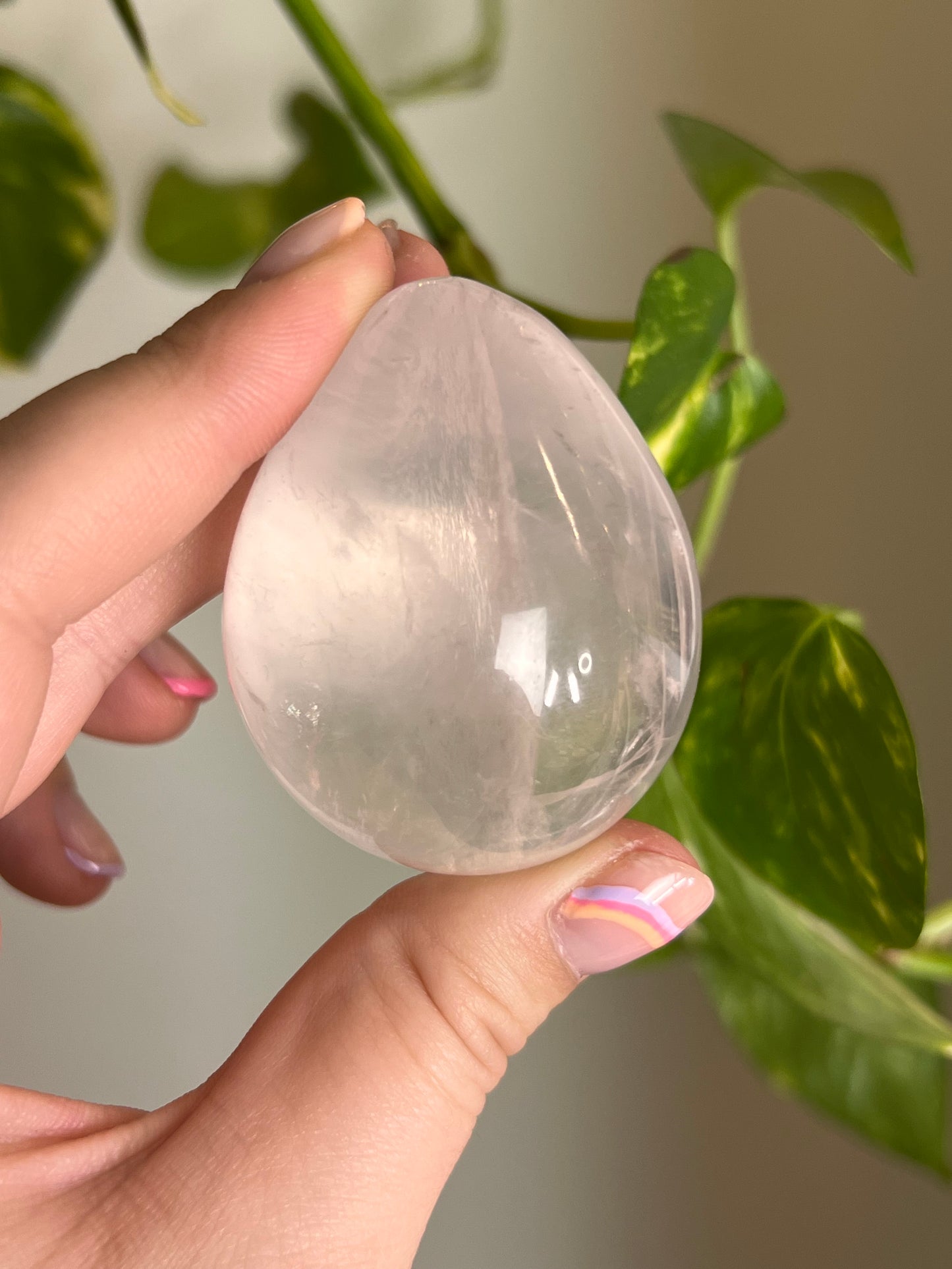 Girasol Moon Rose Quartz Egg - R