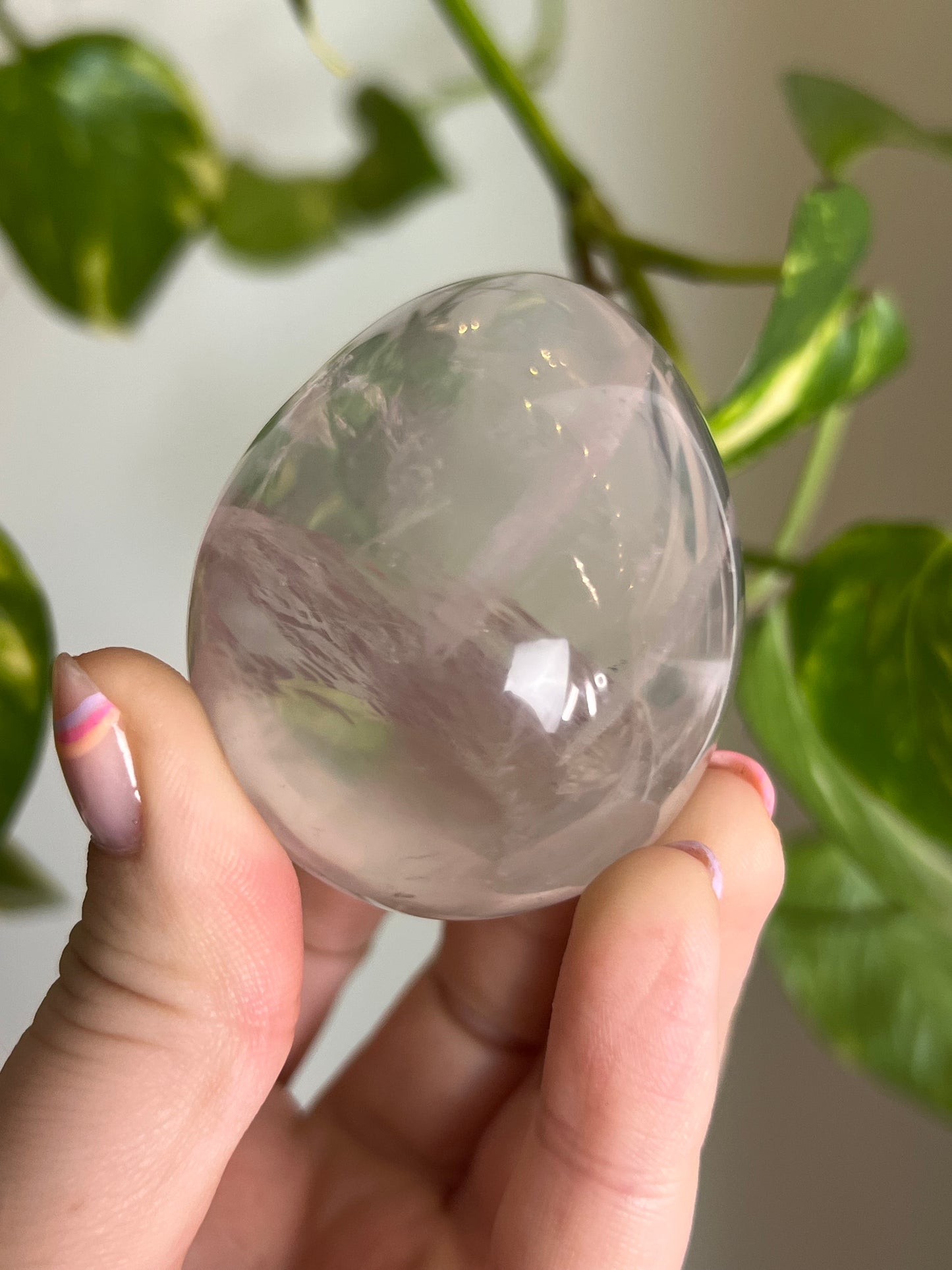 Girasol Moon Rose Quartz Egg - V
