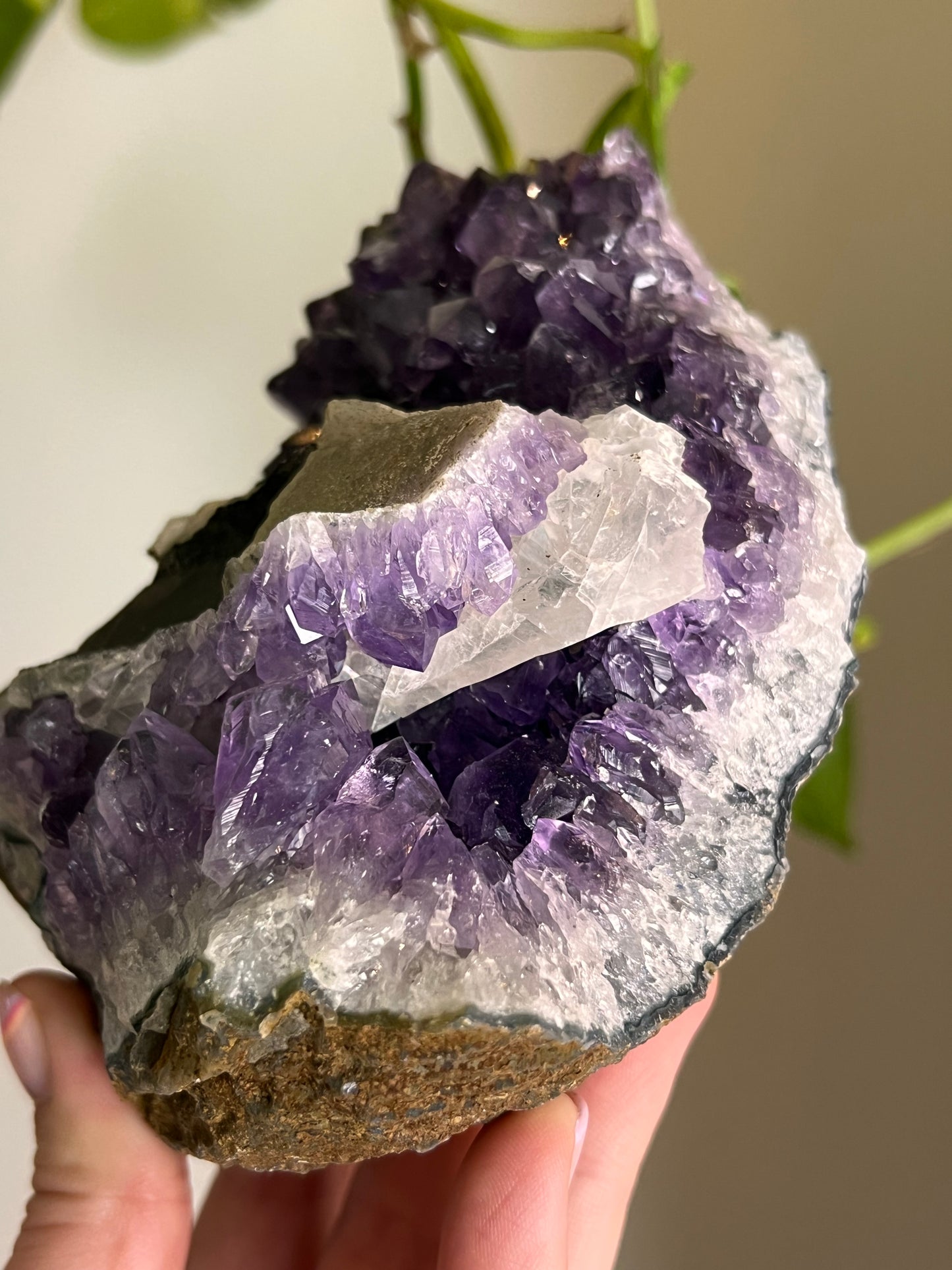 Amethyst and Calcite Cluster