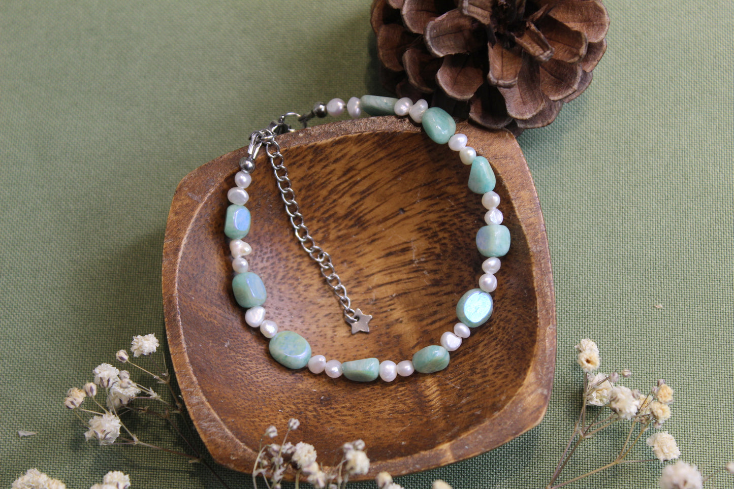 Aura Amazonite & Pearl Bracelet