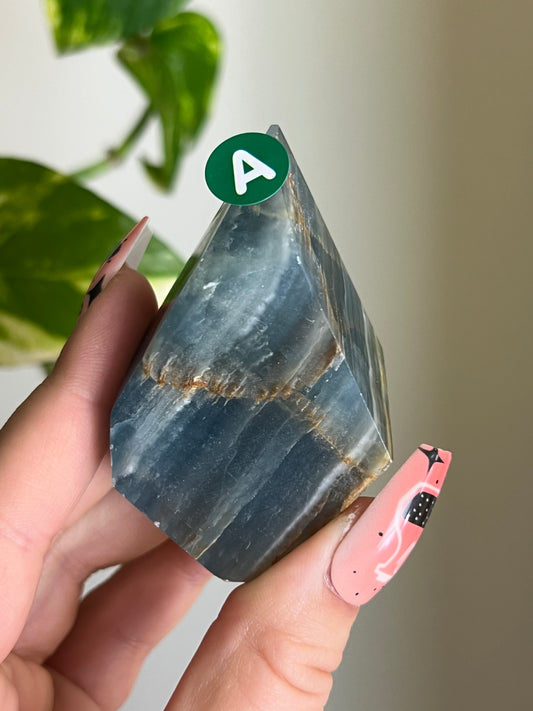 Blue Lemurian Aquatine Calcite Gusher - A 🌊