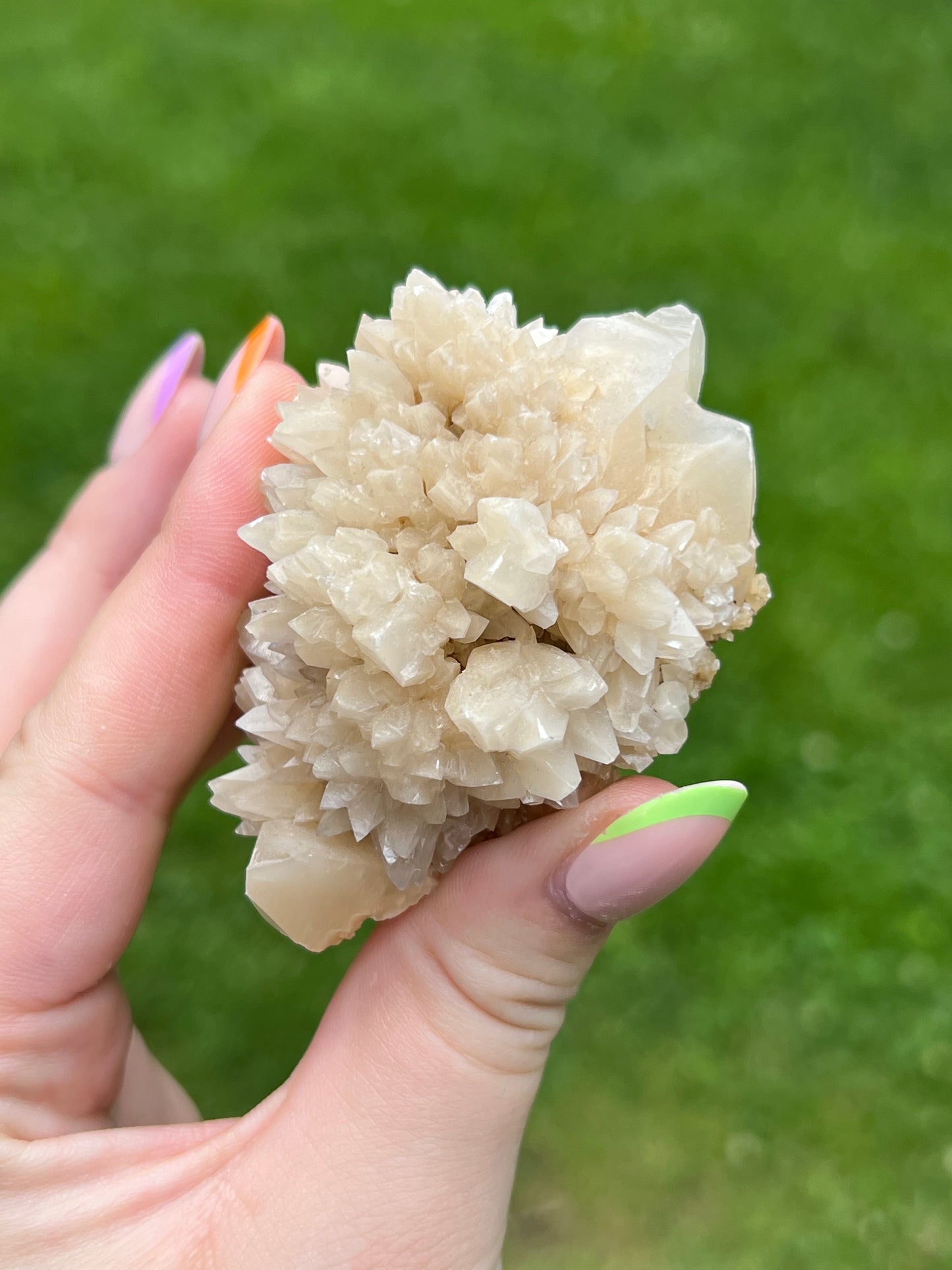 Yellow Dogtooth Calcite Cluster