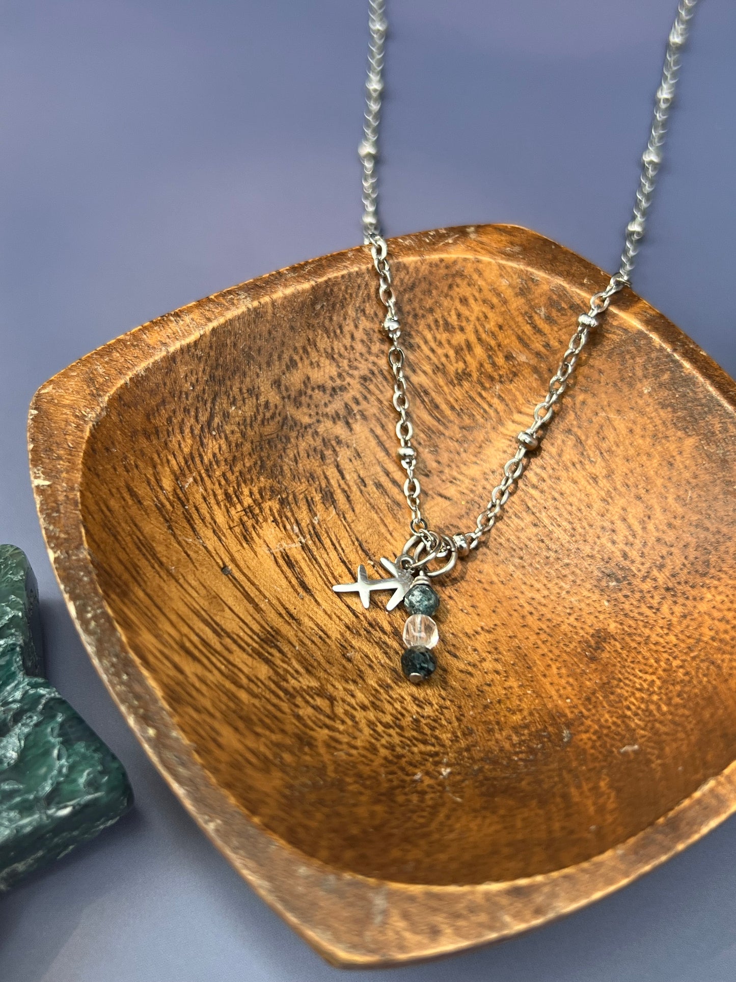 Sagittarius - Zodiac Sign Gemstone Silver Necklace