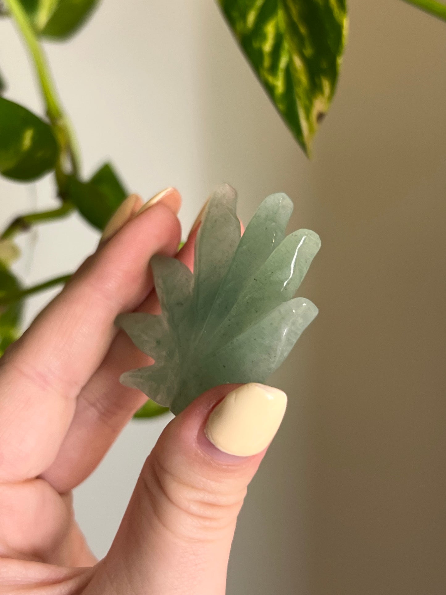 Green Aventurine Leaf