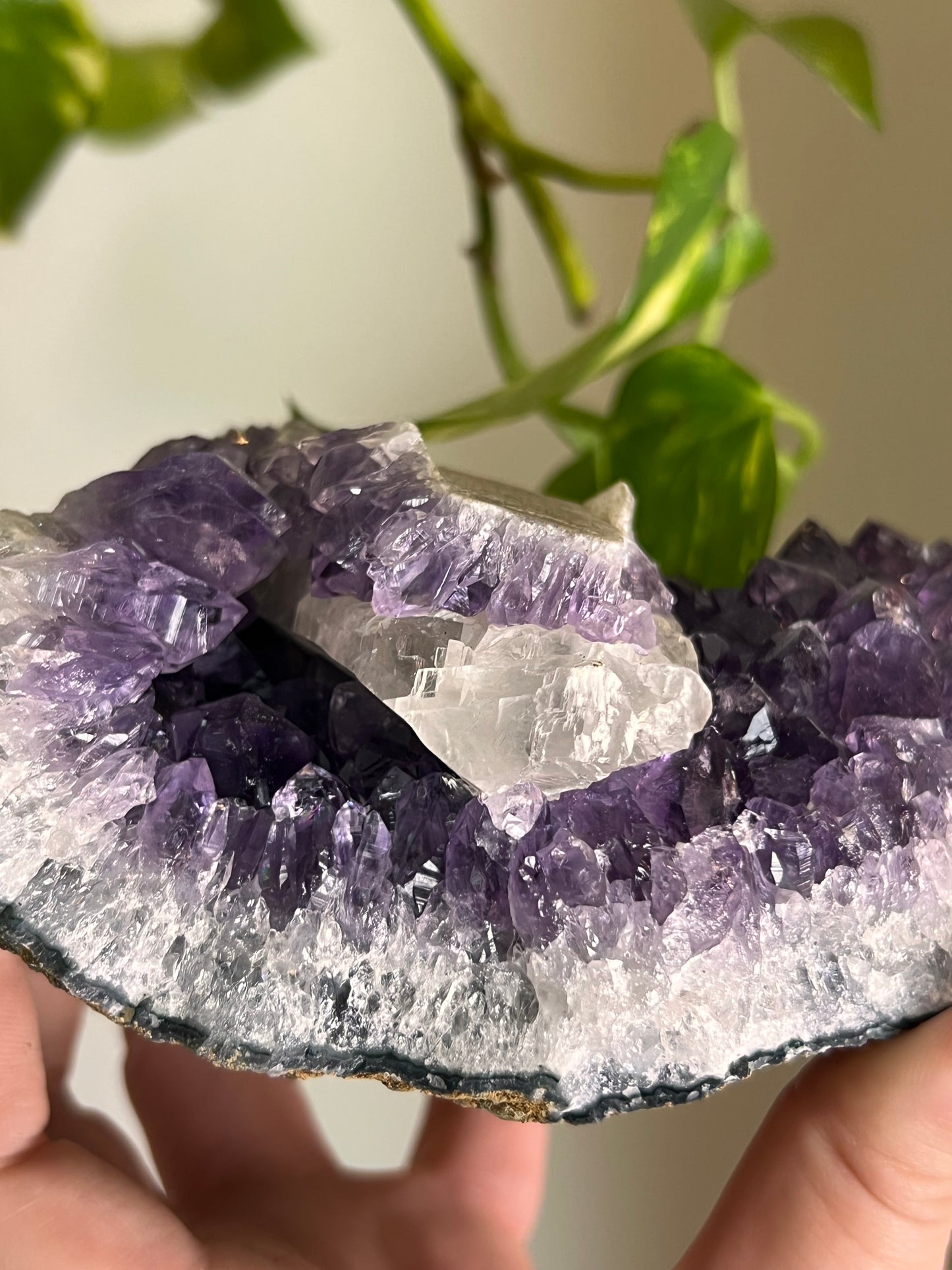 Amethyst and Calcite Cluster