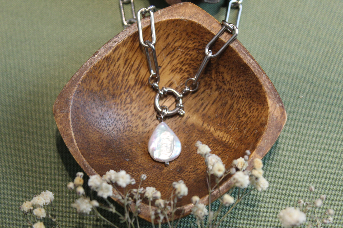 Freshwater Pearl Teardrop Necklace