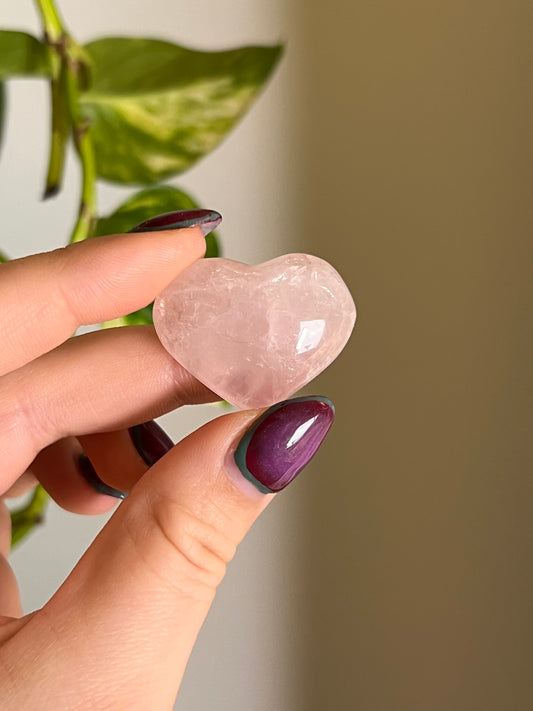 Rose Quartz Small Heart