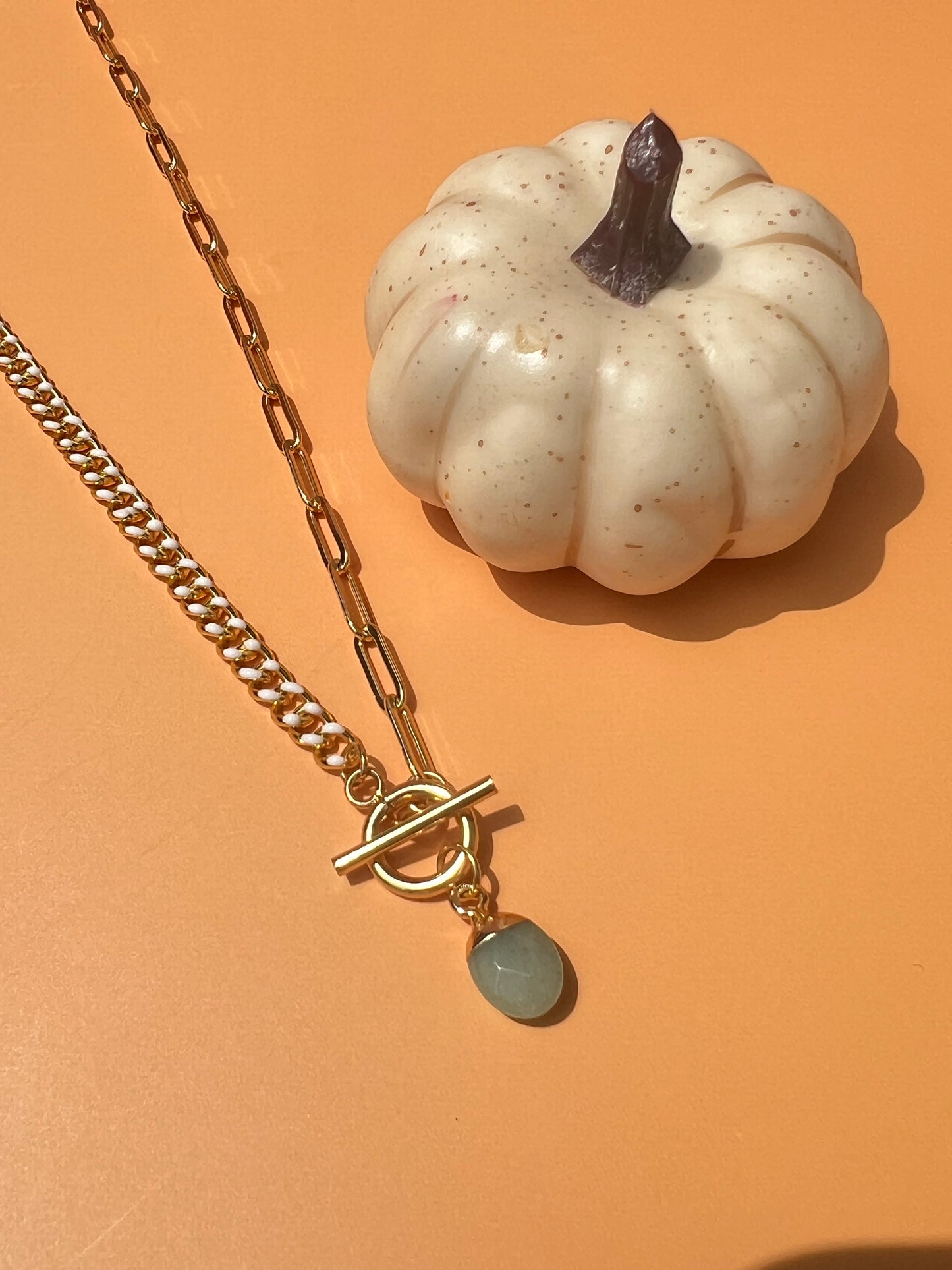 Green Aventurine Split Chain Necklace