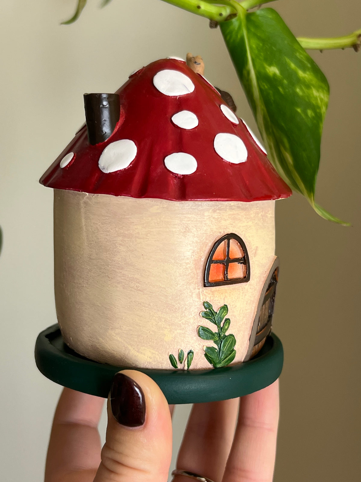 Mushroom House Incense Cone Burner