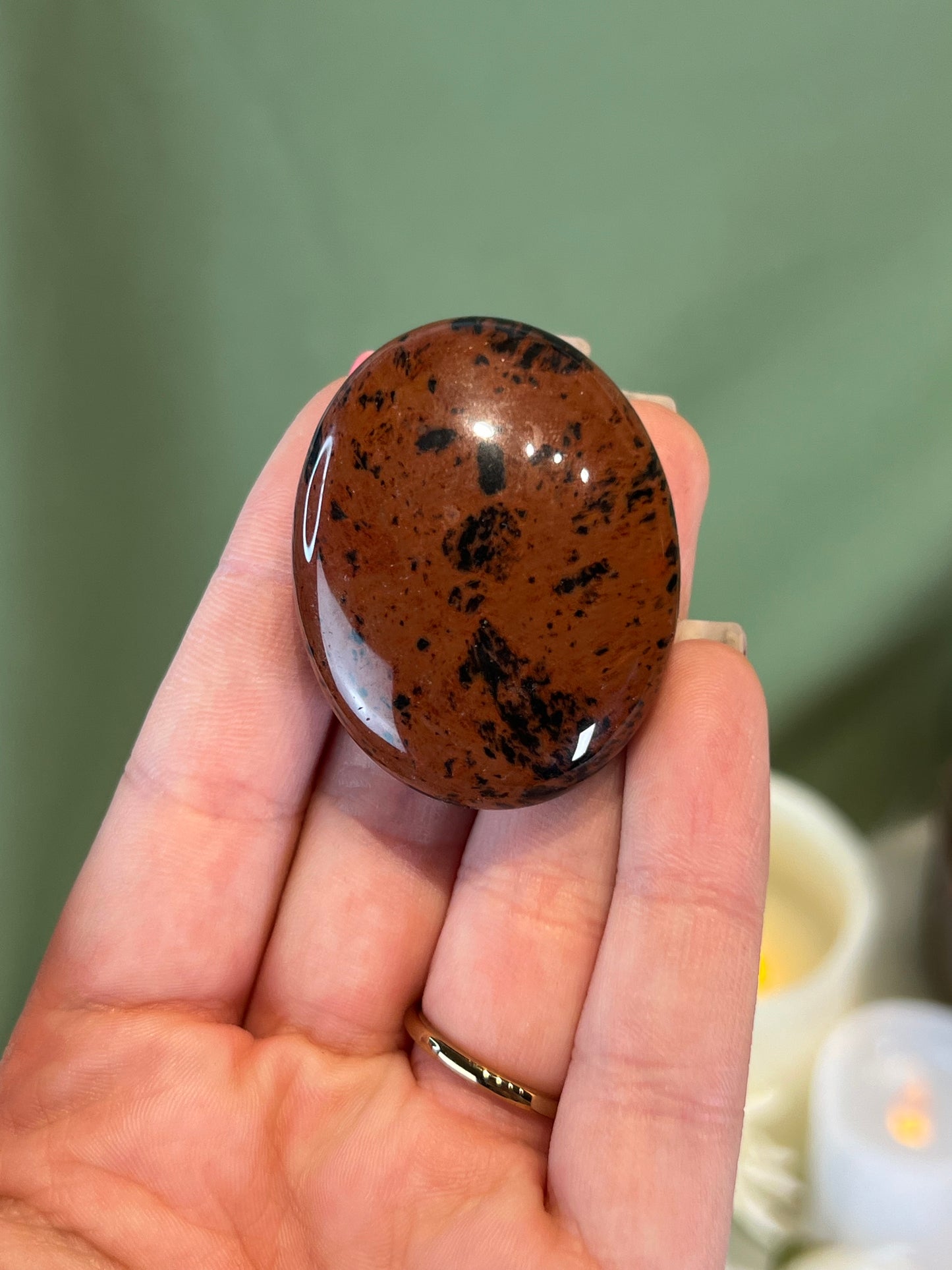 Mahogany Obsidian Small Palm Stone