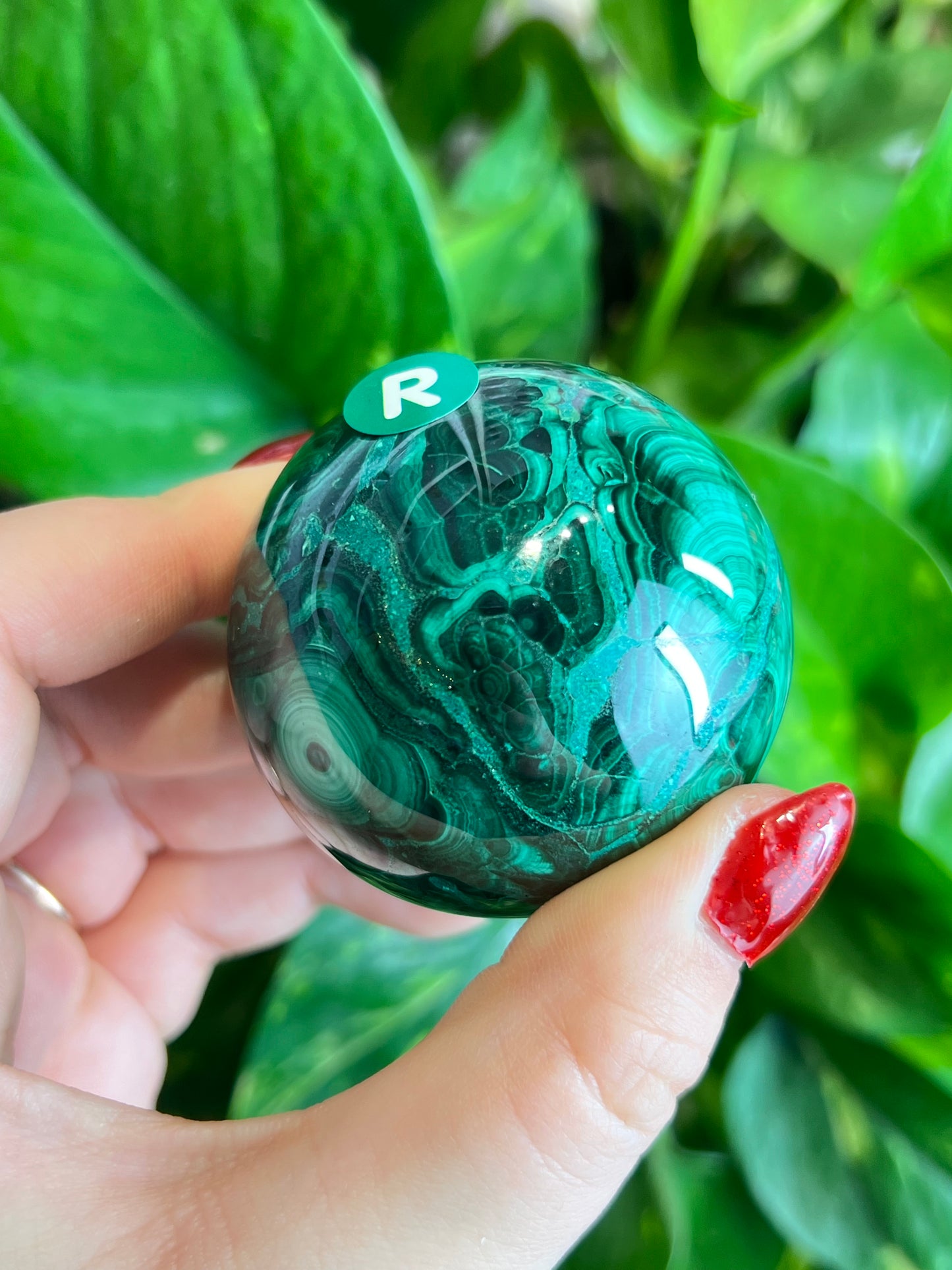 Malachite x Chrysocolla Sphere - R