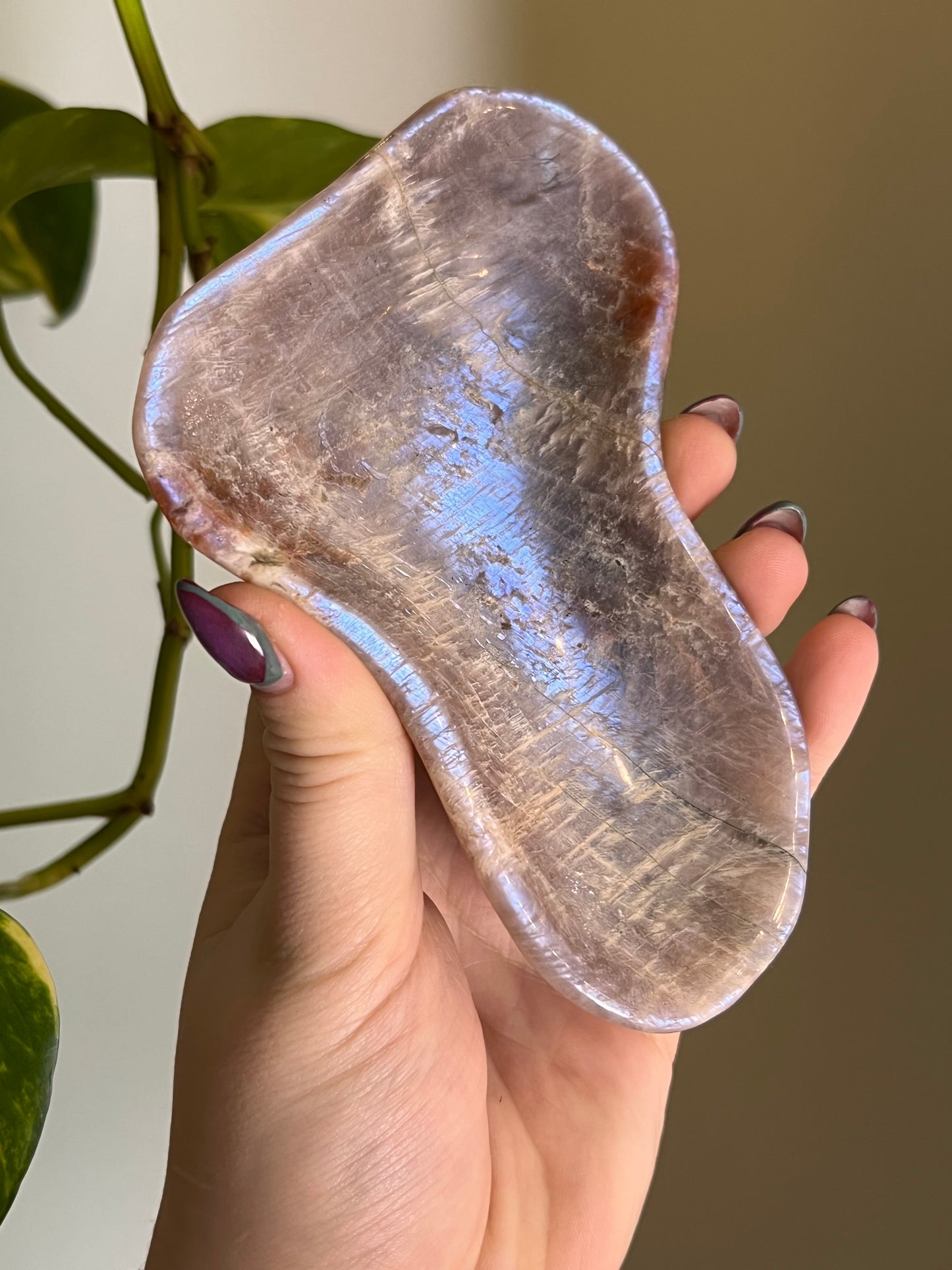 Flashy Moonstone x Sunstone Wavy Bowl