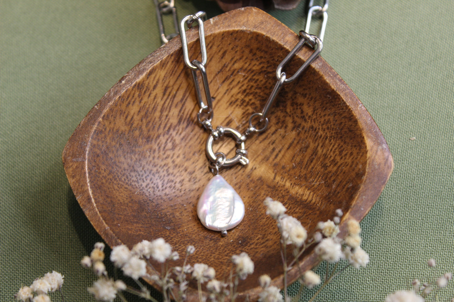 Freshwater Pearl Teardrop Necklace