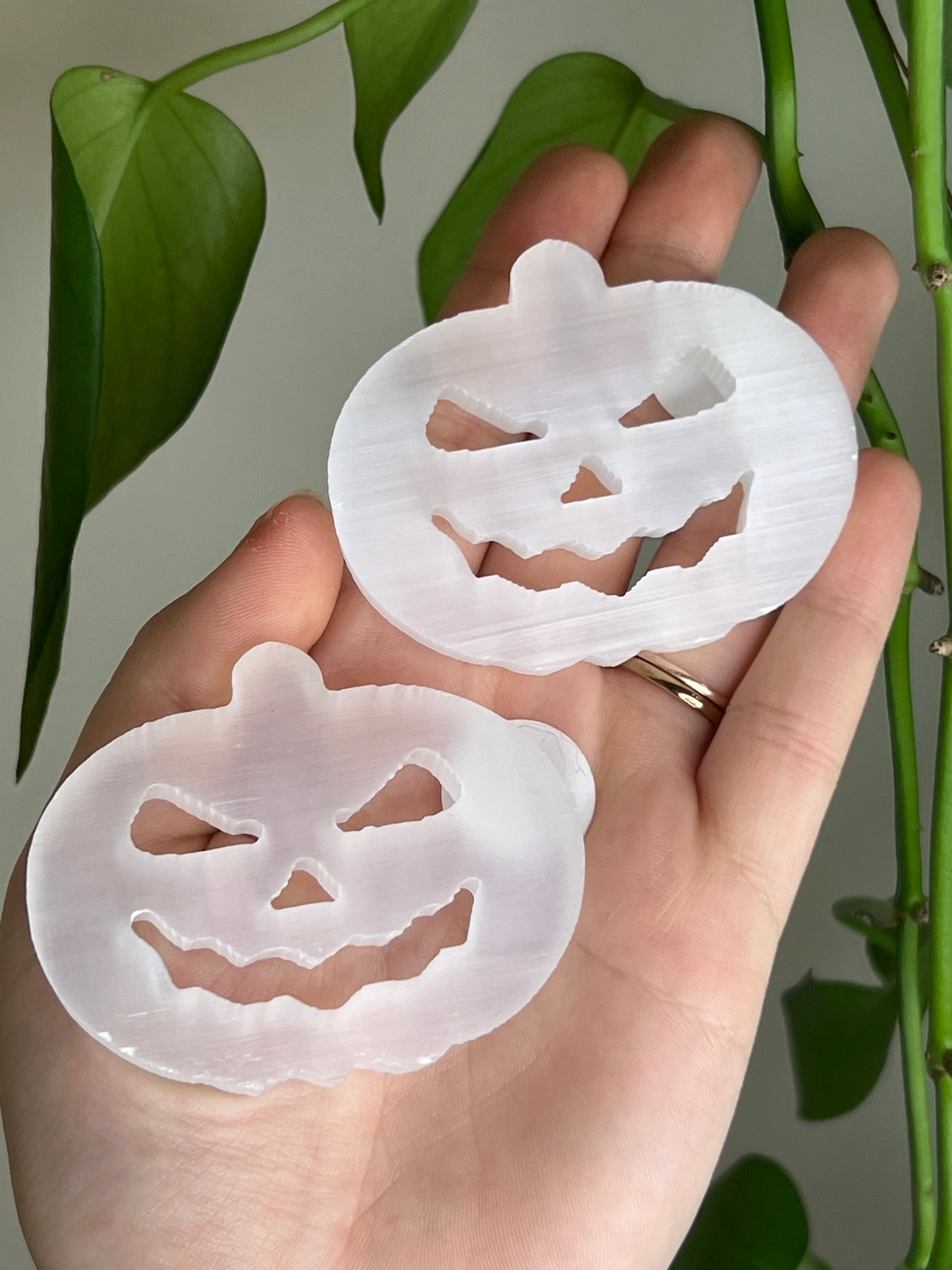 Selenite Satin Spar Pumpkin