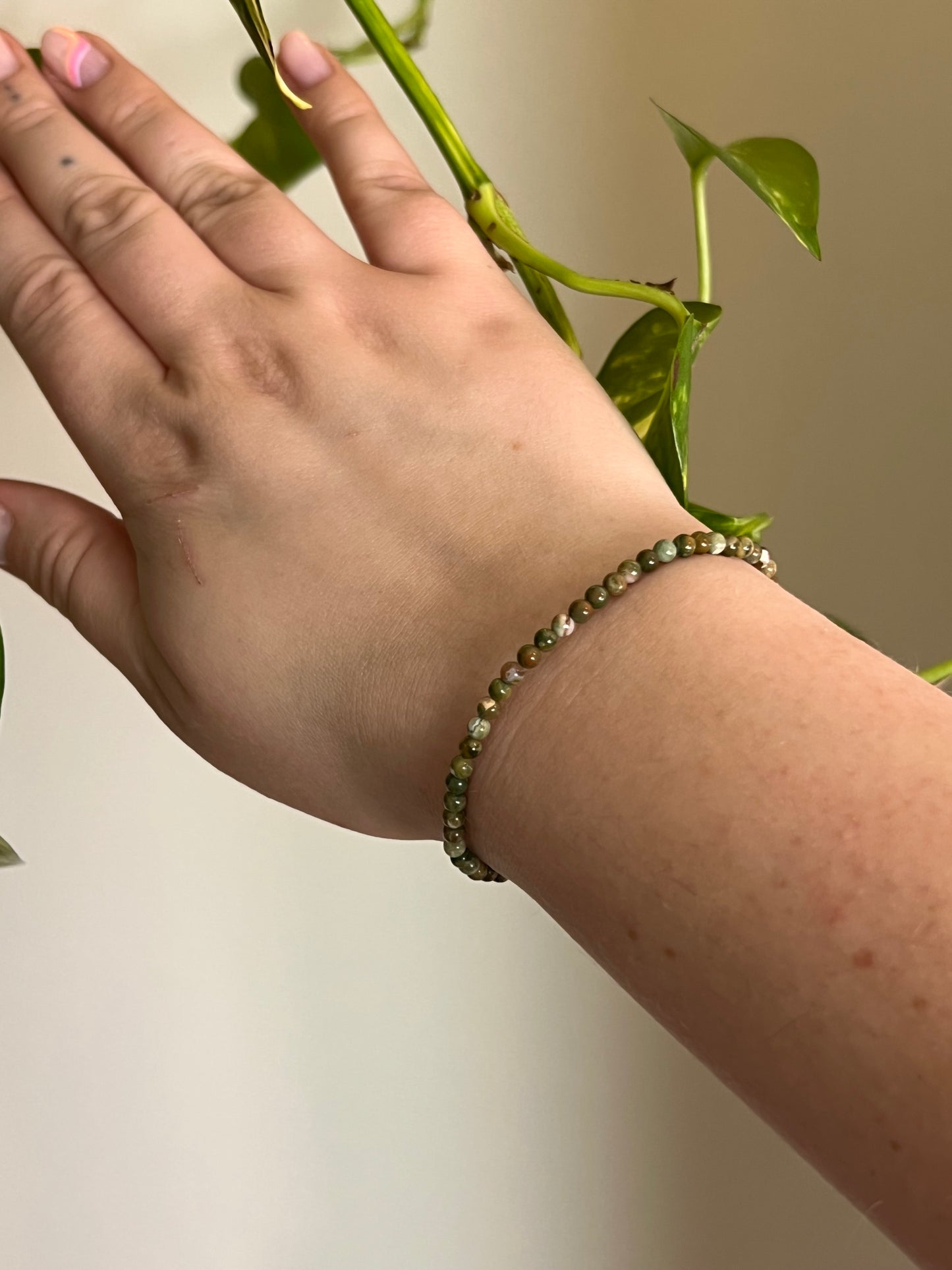 4mm Rainforest Jasper Bracelet
