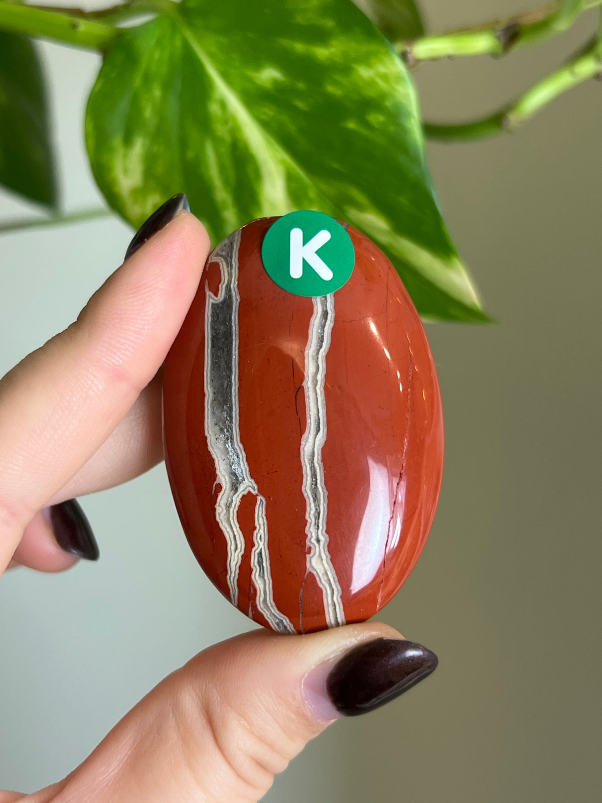 Red Jasper Small Palm Stone - K