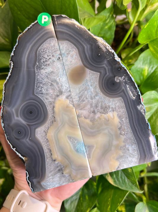 Agate Bookends - P